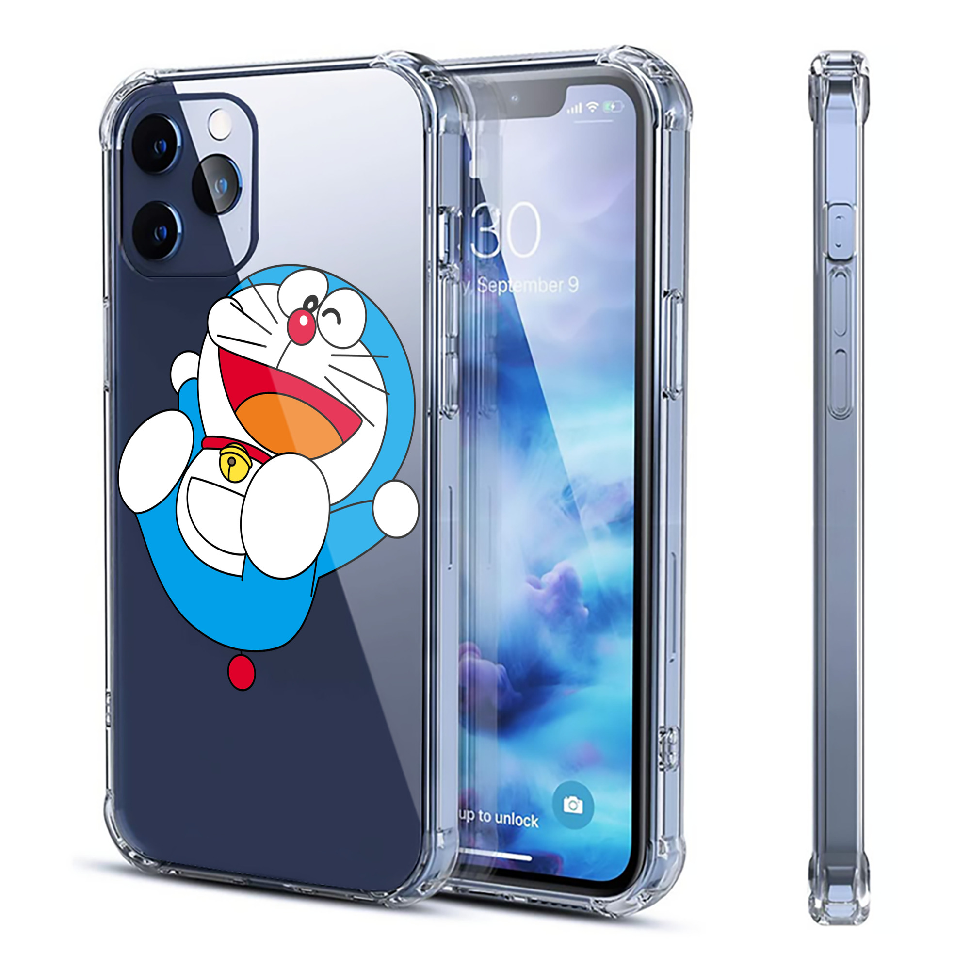 （画像用） ドラえもん Doraemon 【iPhone 12シリーズ対応】透明スマホケース（クリアソフトケース）